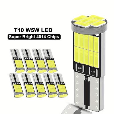 Светодиодные лампы T10 W5W 26SMD 4014 чип Белый 12В Автомобильный салон Подсветка номерного знака 10 шт.