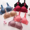 Женское тонкое нижнее белье большого размера из чистого хлопка, антипровисающий бюстгальтер без стального кольца, дышащий сексуальный модный бюстгальтер с принтом
