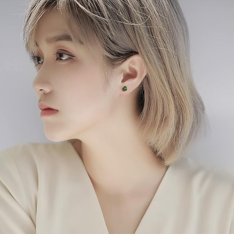 FH.bird earrings men's ladies Popularity Recruitment Compatible with metal allergies simple small Christmas party date present (green)