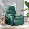 VidaXL Electric Reclining Massage Armchair Dark Green Fabric 3303028
