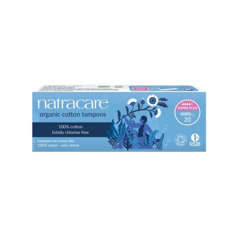 NATRACARE Хлопковые тампоны Super Plus, 20 шт. (Индивидуально упакованный)