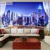 3D настенная роспись, современное городское здание, ночной пейзаж, фото обои для гостиной, водонепроницаемая съемная наклейка, фреска