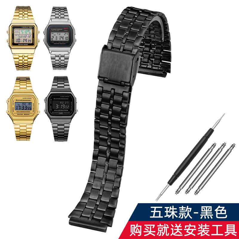 Ремешок для часов AE-1200 Для Casio AE1200 AE1300 A159 A158 A168 F91 Ретро Маленький Квадратный Нержавеющая Сталь Ремешок для Часов 18мм Мужской Браслет