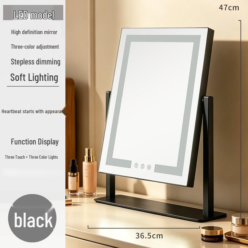Large Smart HD LED Makeup Mirror with Rechargeable Fill Light