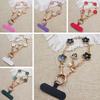 Flower Mobile Phone Strap Metal Chain Mobile Phone Lanyard Cell Phone Chain  Women/Lady/Girl