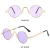 Панк Круглые Солнцезащитные Очки Разноцветные Хиппи для Вечеринки/Пляжа/Путешествий/Уличной Одежды