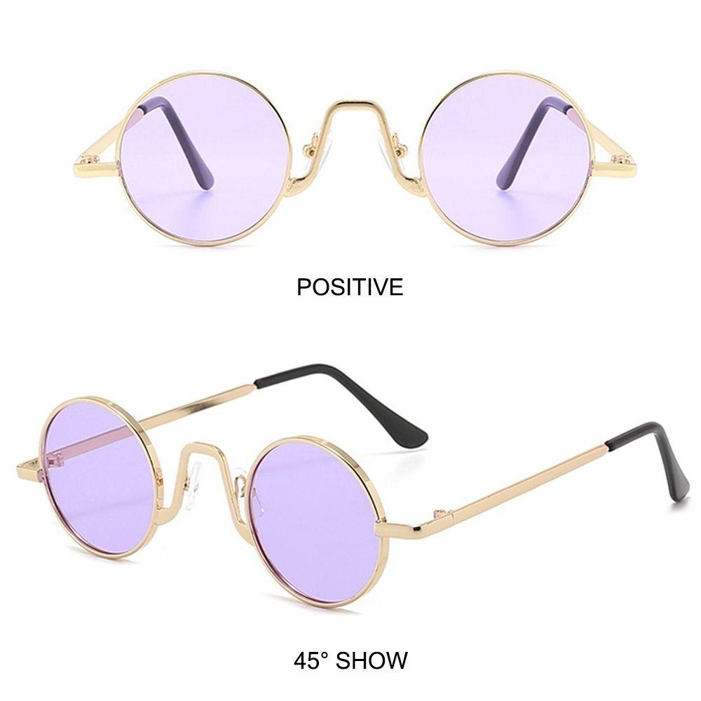 Панк Круглые Солнцезащитные Очки Разноцветные Хиппи для Вечеринки/Пляжа/Путешествий/Уличной Одежды