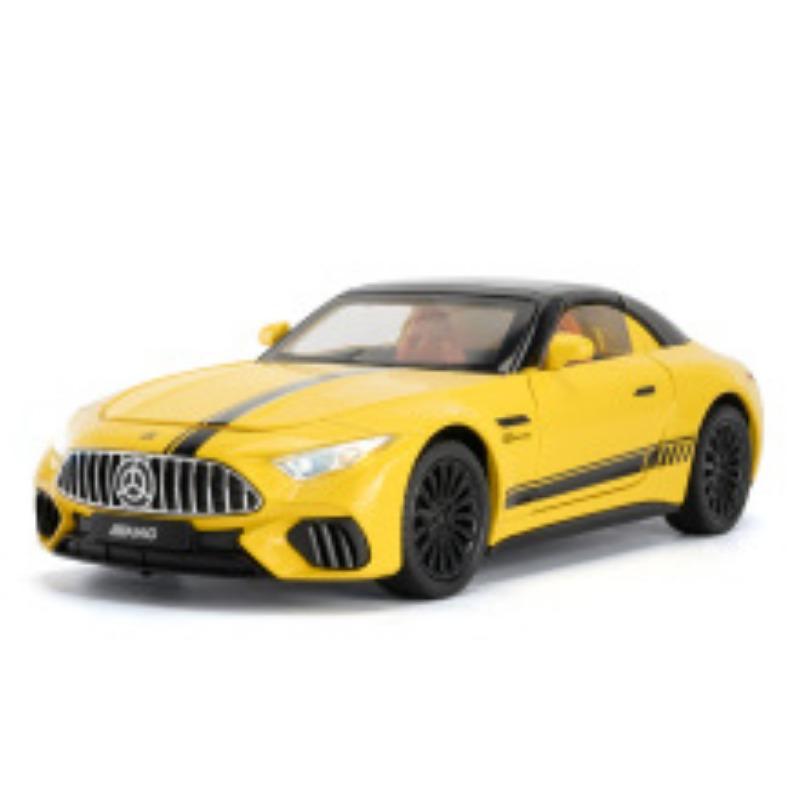 1/24 Mercedes-Benz SL63 Sports Car Alloy Scale Car Model Diecast Metal Sound and Light Collection Children Toy Miniature Car Vehicle