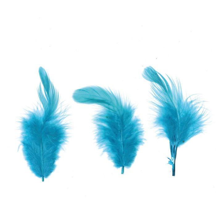 Plumes Ébouriffées Turquoise 3 g Lg 8 à 12 cm