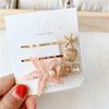 INS Sea Star Acrylic Hair Clips For Women Girls Shell Pearl Metal Barrettes Hairpins Sweet Beach Headwear Hair Accessories