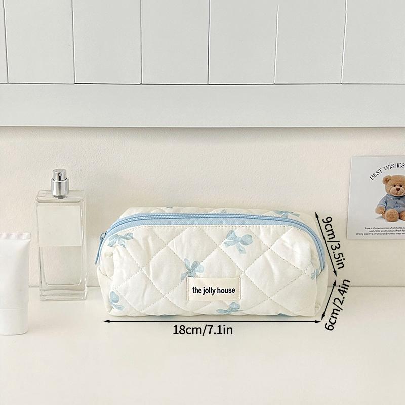 Косметички с цветочным принтом, дорожная косметичка для девочек, косметичка-органайзер, косметичка, стеганая сумка на молнии