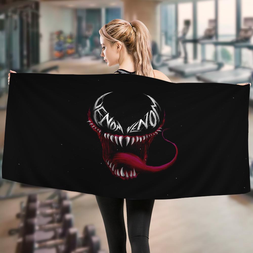 Пляжное полотенце из микрофибры Venom Впитывающее Быстросохнущее Мягкое Полотенце для Йоги, Плавания, Отдыха, Альпинизма