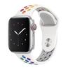 Holes Style Rainbow Silicone Watch Strap for Apple Watch Series 10 46mm/Ultra 2 Ultra 49mm/9 8 7 45mm/SE (2023) SE (2022) SE 6 5 4 44mm/3 2 1 42mm