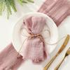 6pcs Cotton Cloth Napkin Washable Table Decoration Vintage Gauze Table Towel Banquet