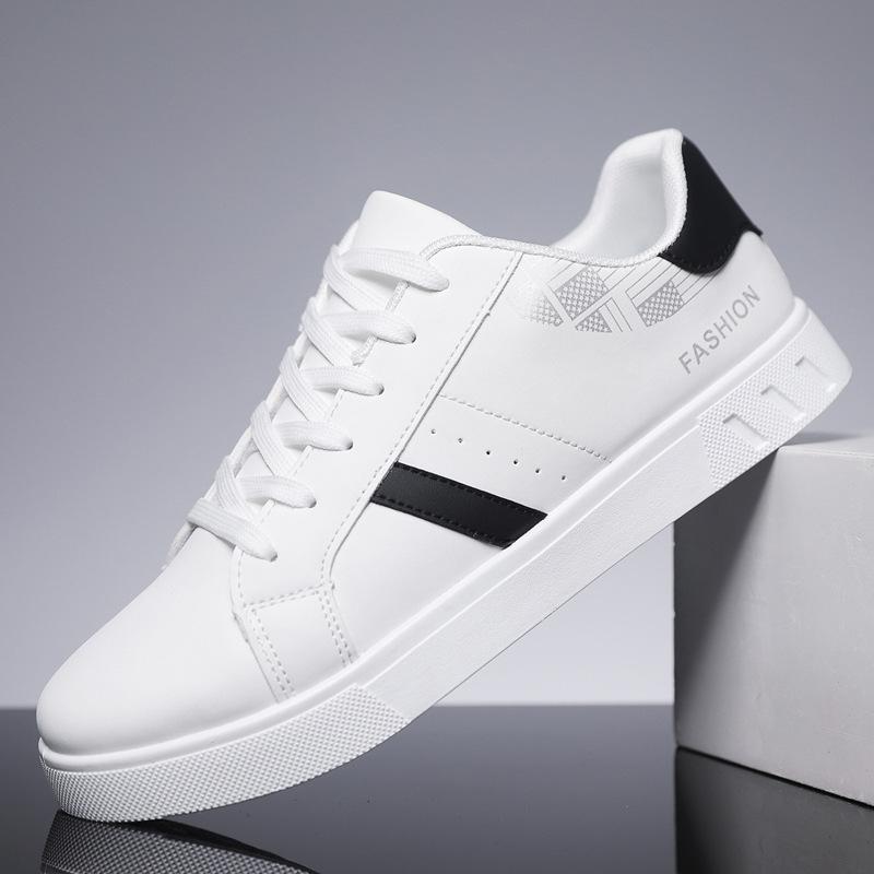 Белые вулканизированные кроссовки для мужчин, на плоской подошве, удобная обувь, на шнуровке, модные, большого размера, 39-48, осень, весна