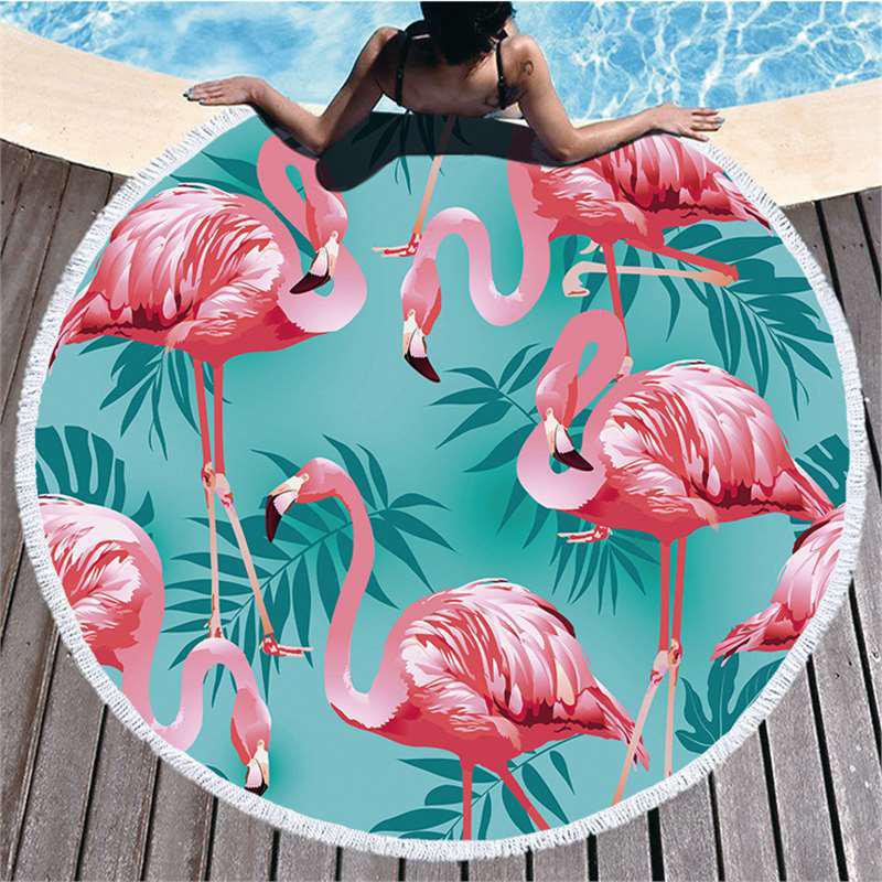 Flamingo Series Ultra-Fine Fiber Beach Towel & Indoor/Outdoor Mat