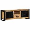 VidaXL TV Cabinet 100x30x35 Cm Solid Raw Mango Wood, TV Bench, Hi-fi Cabinet, Entertainment Center, TV Buffet, 4013593