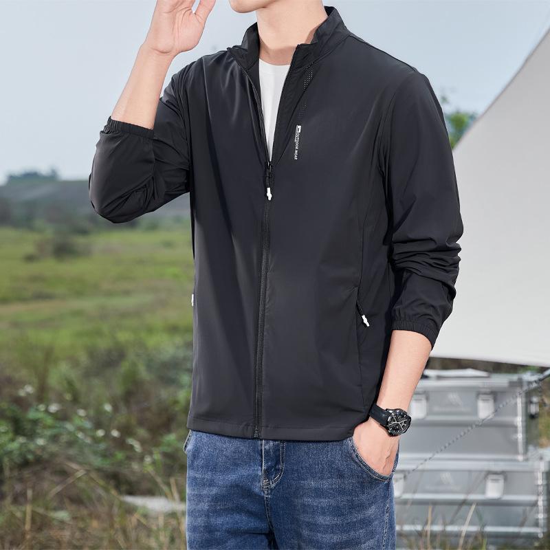 Одежда для защиты от солнца изо льда для мужчин летом, тонкий стиль, одежда для защиты от солнца, большой размер, быстросохнущая, тонкий стиль, дышащая куртка