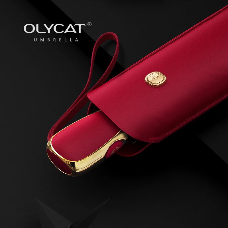 OLYCAT Dual-Purpose Automatic Umbrella: Sunshade & Rain Protection, Anti-Ultraviolet, Three-Fold Design.