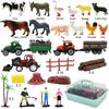Игровой набор «Фигурки домашних животных», 40 шт., Фермерская игрушка-трактор с пластиковыми фигурками животных, Фермер и забор, Фермерский игровой набор, Фигурки животных Фермерский грузовик