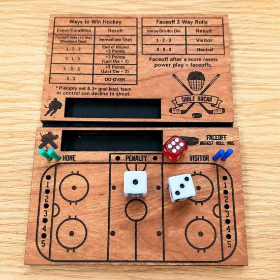 Деревянная игра в хоккейные кости Yousheng, Семейная вечеринка, Настольная игра в хоккей с костями и фишками, Соревновательная хоккейная настольная игра для детей, подростков, взрослых