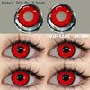 Eyeshare 1 Pair Red Cosplay Contact Lenses for Eyes Halloween Eye Makeup Lens Crazy Cosplay Party Accessories