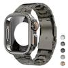 Чехол + Титановый браслет для Apple Watch 45 мм 44 мм Полное покрытие Металлический чехол Браслет для Iwatch Series 9 8 7 6 SE 5 Замена на части