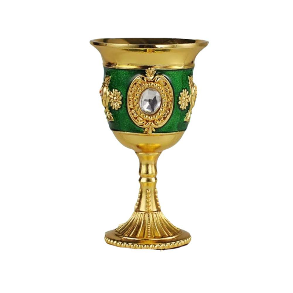 Zinc Zinc Zinc Alloy Medieval Rose Embossed Goblet Vintage Liquor Cup Luxurious Spirits Cup Bar