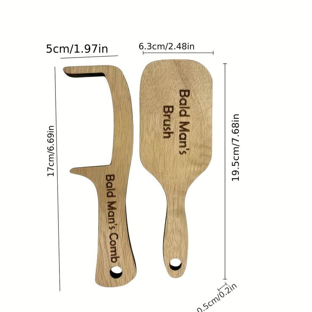 2Pcs/set Funny Comb For Bald Men Party Favors Hair Styling Tool For Adults Weird Stuff Father's Day Gifts Cute Aesthetic Gadgets