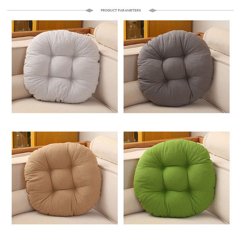 Round Chair Cushion For Dining Room Solid Color Sofa Comfortable Seat Cushion Japan Tatami Prayer Buttock Mat Home Decor