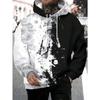 Мужская толстовка с капюшоном с принтом в виде брызг 3D-чернил, активная микро-эластичная дышащая толстовка с капюшоном для активного отдыха
