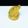 Rhinestone-Adorned Golden Toad Wealth-Attracting Ornament for Desktop