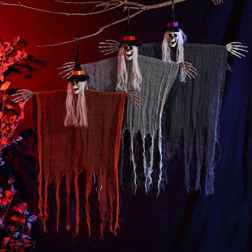 Haunted Hanging Ghost Ornaments With Hood Halloween Hanging Pendant  Trick Or Treat
