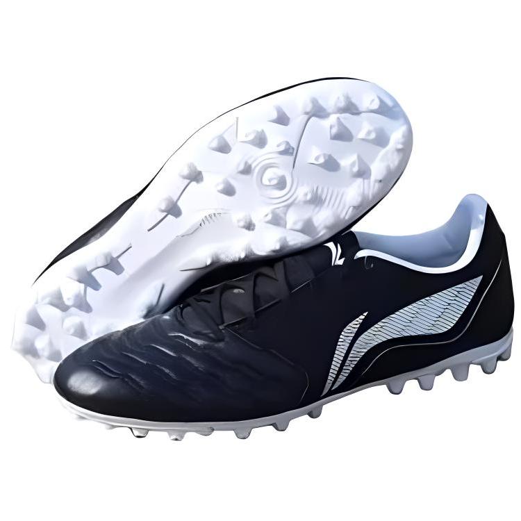 Li Ning MG Мульти-покрытие Натуральная Трава Синтетическая Кожа Амортизация, Износостойкие Футбольные Бутсы Унисекс Черные YSFU003-2
