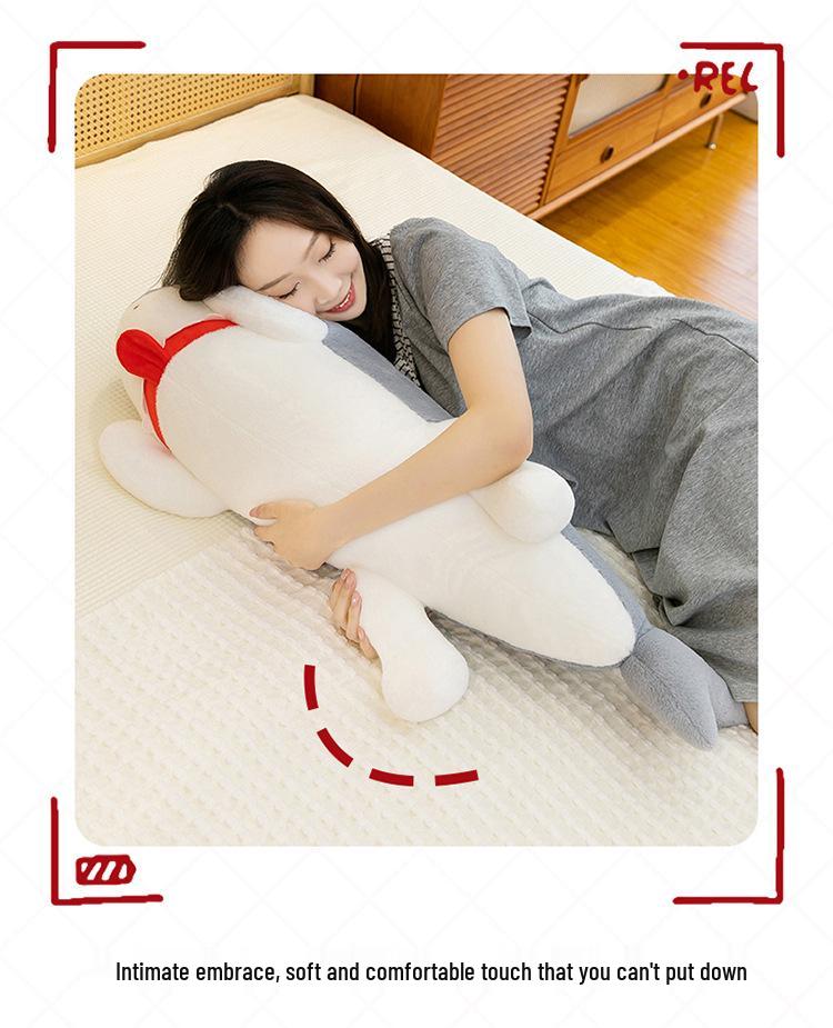 Плюшевая игрушка «Большая белая акула» серии «Океан» - Семейное украшение, Спутник для сна, Подарок-подушка для девочек