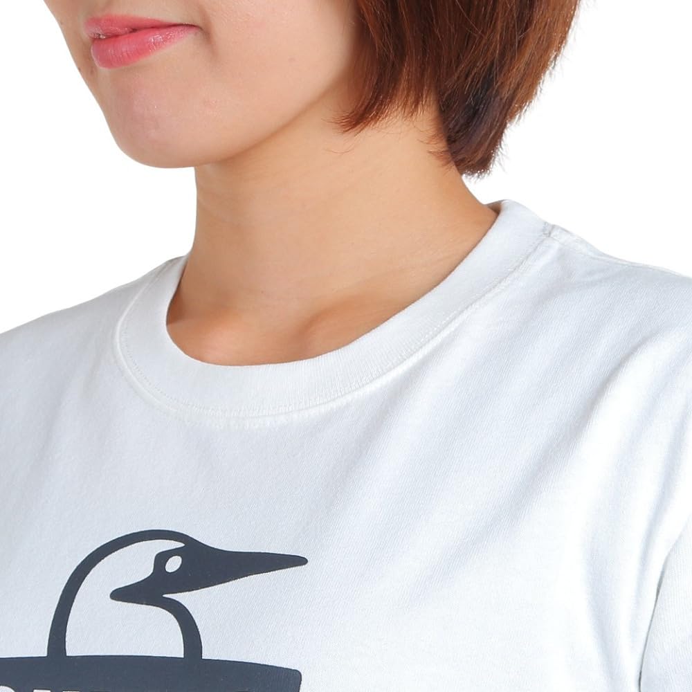 Футболка Booby Face Brushed White x Black [Chums] Футболка с длинными рукавами для мужчин