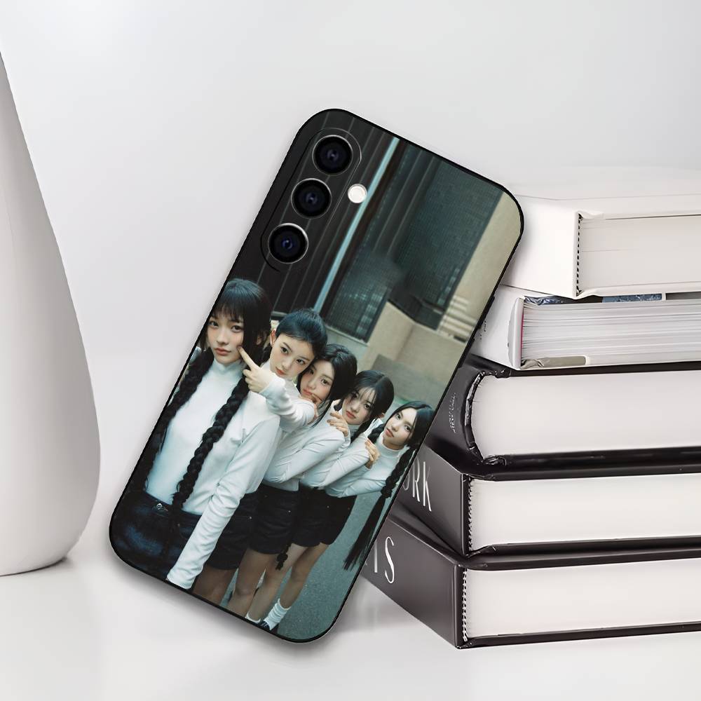 Чехол для телефона K-POP I-ILLIT для Samsung Galaxy A73, A72, A71, A70, A53, A52, A51, Мягкий силиконовый черный чехол