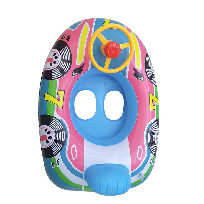 Inflatable Children's Swimming Ring Car Design Safe Pool Float for Baby Summer Water Fun