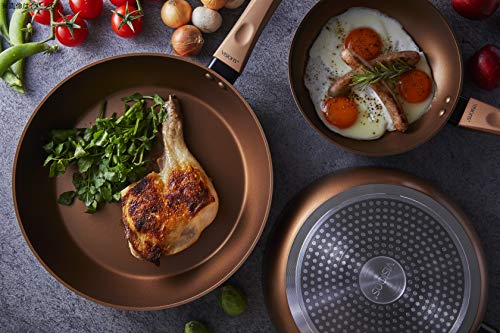 PEARL METAL VISIONS Deep Frying Pan, 28cm, Induction Compatible, Gold Coating, CP-8815