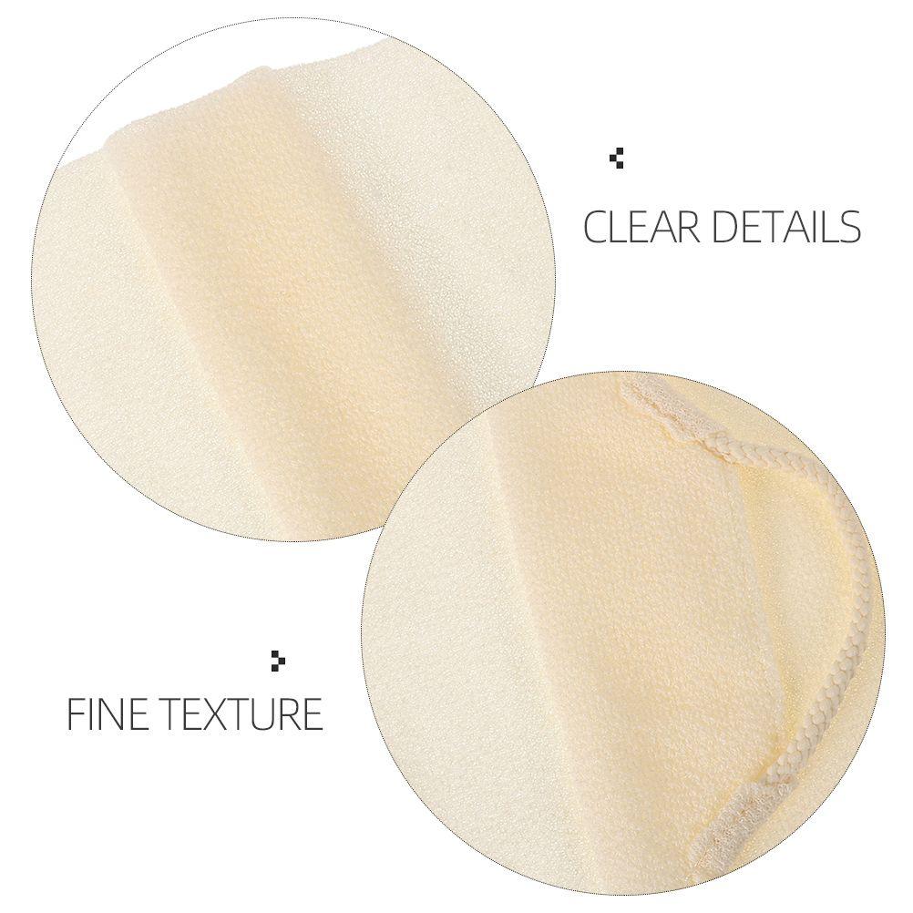 2Pcs Stretchable Scrubbing Towel Beige Deep Cleansing Body Washcloth Exfoliating Shower Loofah Washcloth For Family