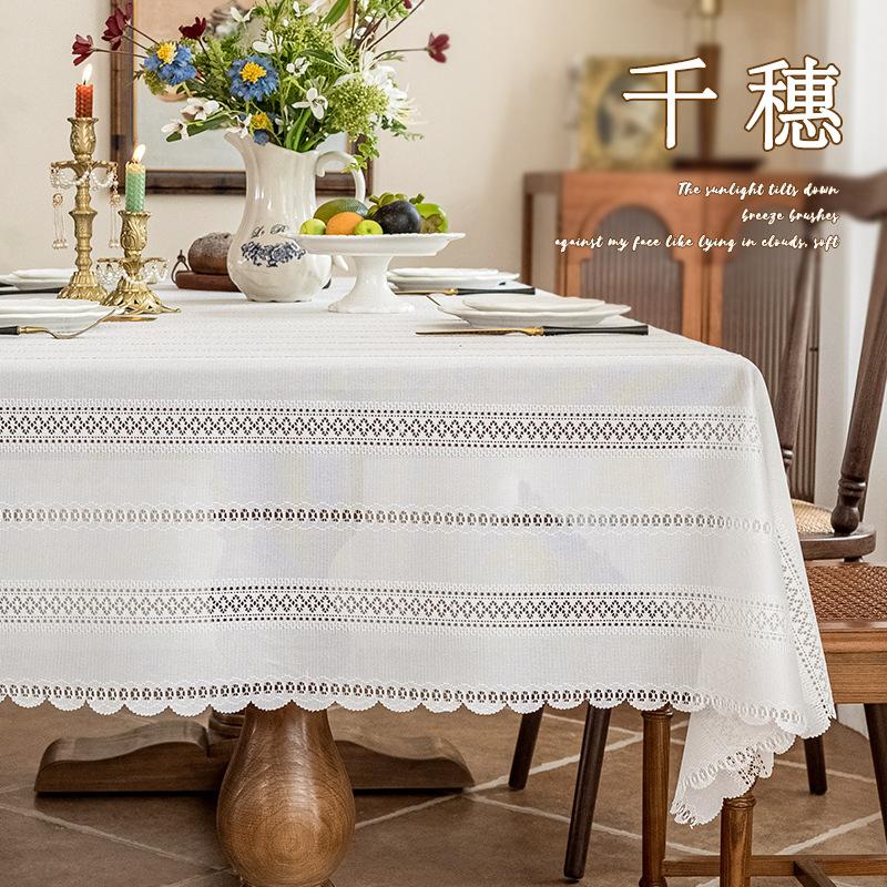Кружевная скатерть, журнальный столик, изысканное чувство, легкая роскошь, атмосфера студии, покрытие стола, скатерть для прилавка, продажа аксессуаров