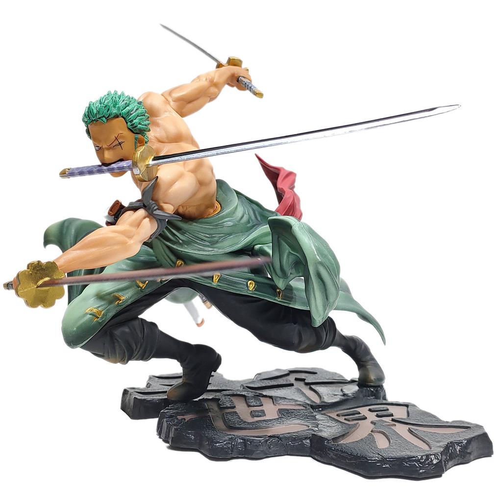 Фигурка из аниме One Piece, 10 см, GK Ророноа Зоро, трехклинковый меч Са-максимум, манга, статуэтка, коллекционная модель, игрушка для детей.