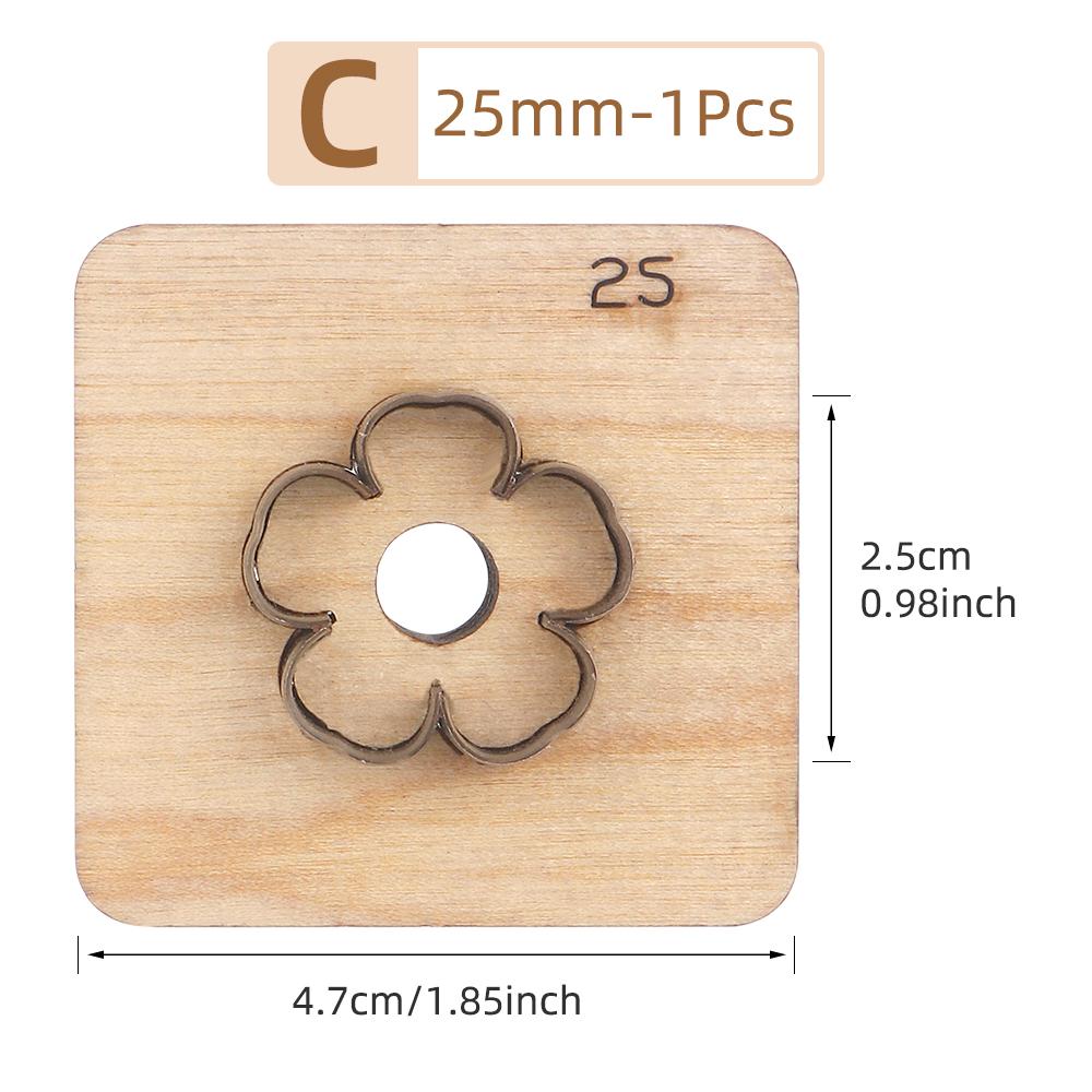 Sakura,Flower,Five-Pointed Stars Leather Die Cut, Steel Rule Punch Mold, DIY Metal Die Cutter Punch Crafts Kraft Tool(2.5-5.5cm)