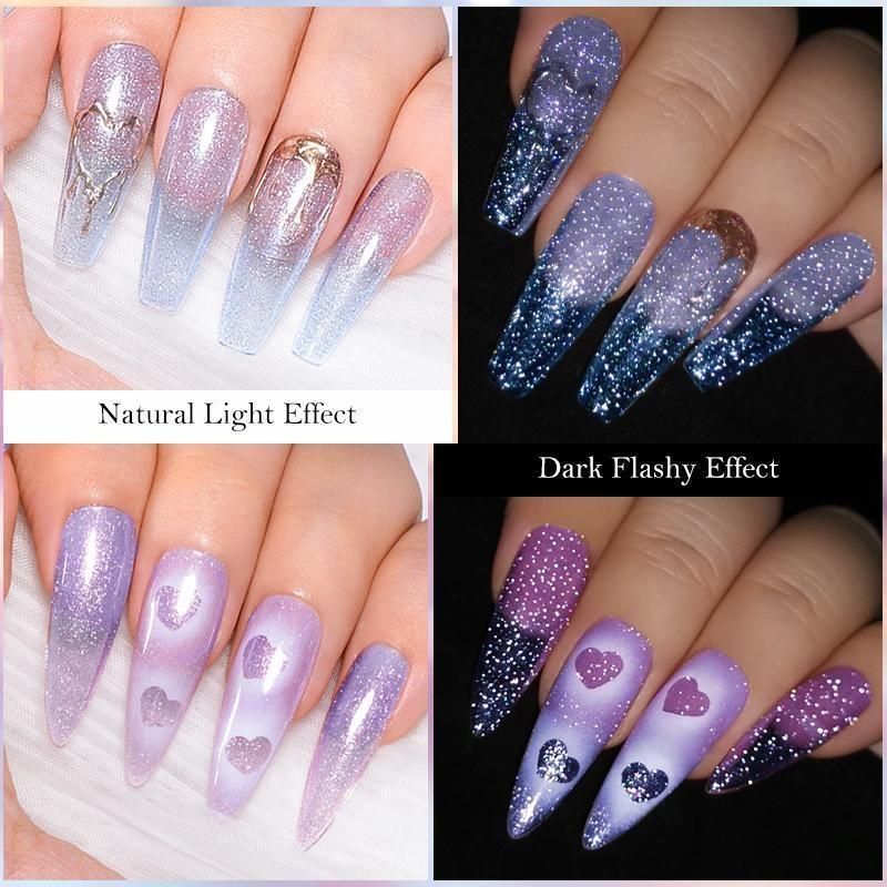 MEET ACROSS 7 мл Светоотражающий блестящий гель-лак для ногтей Летний яркий цвет Soak Off Полуперманентный дизайн ногтей УФ-светодиодный лак для ногтей