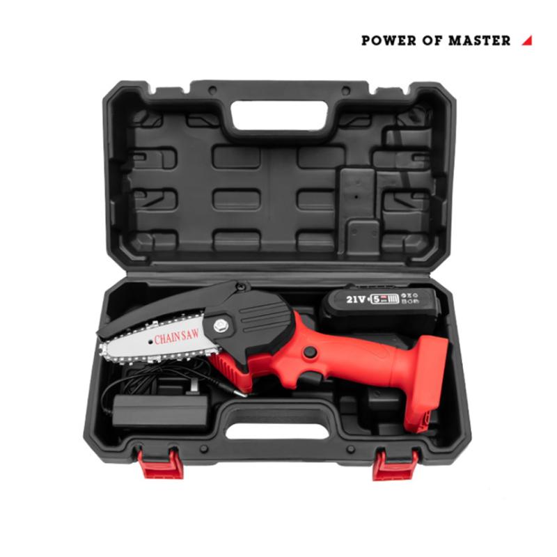 Портативная мини-электрическая цепная пила, электрическая обрезная пила, бензопила для раскалывания древесины, одноручный инструмент для