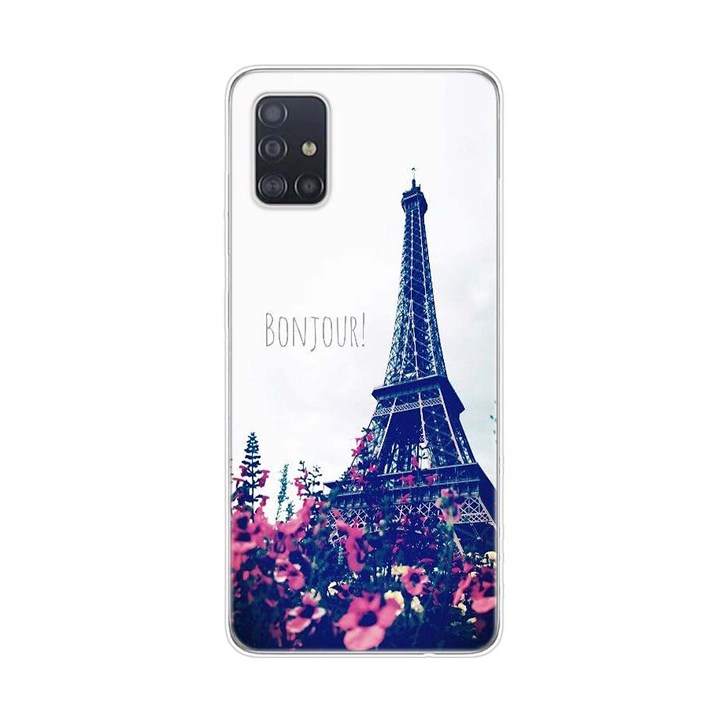 Мягкий чехол для телефона с изображением Парижской Эйфелевой башни для Samsung Galaxy A01 A11 A12 A22 A21S A31 A41 A42 A51 A71 A32 A52 A72 A02S