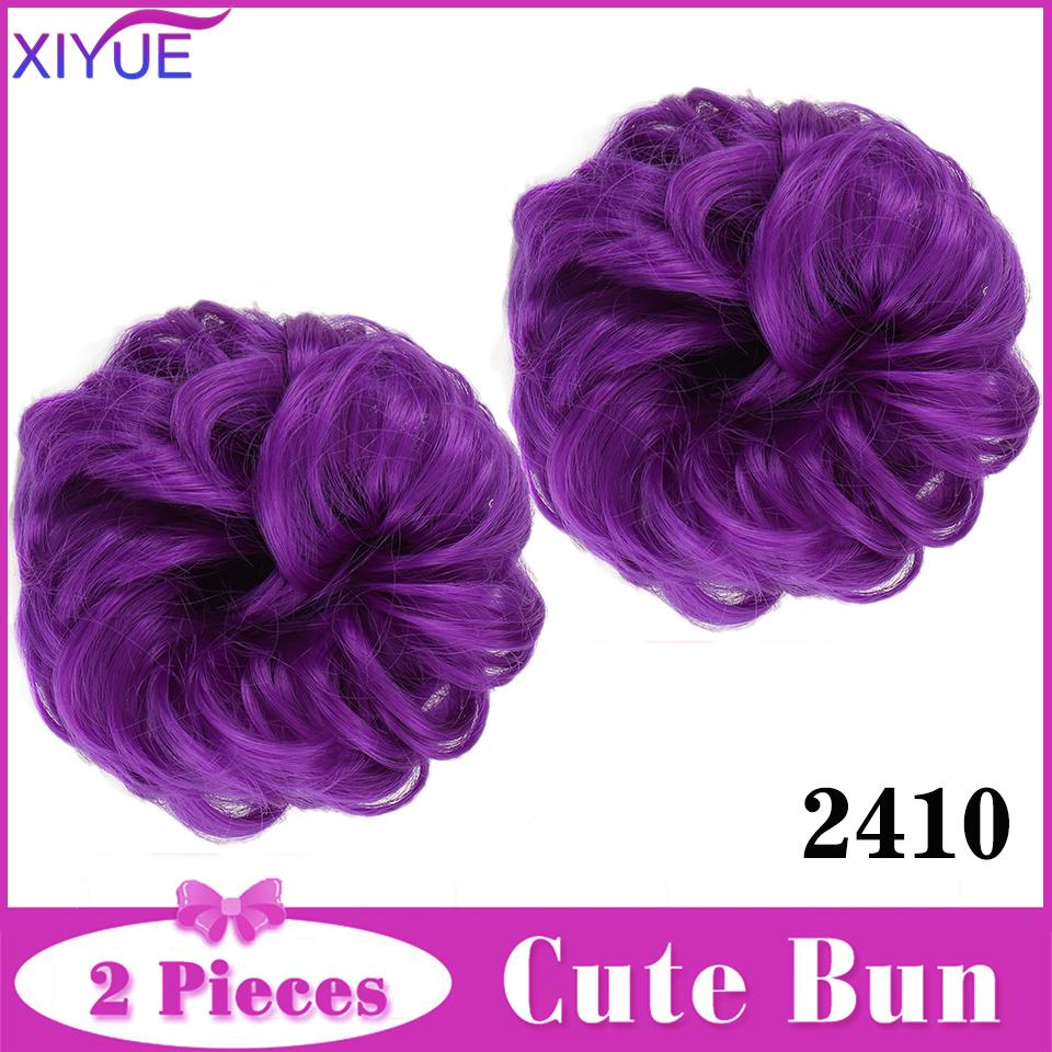 2 шт., грязный пучок для волос, заколка для наращивания волос, вьющиеся волосы, пончик, искусственные волосы, шиньон, синтетические волосы, грязный шиньон для женщин, свадьба
