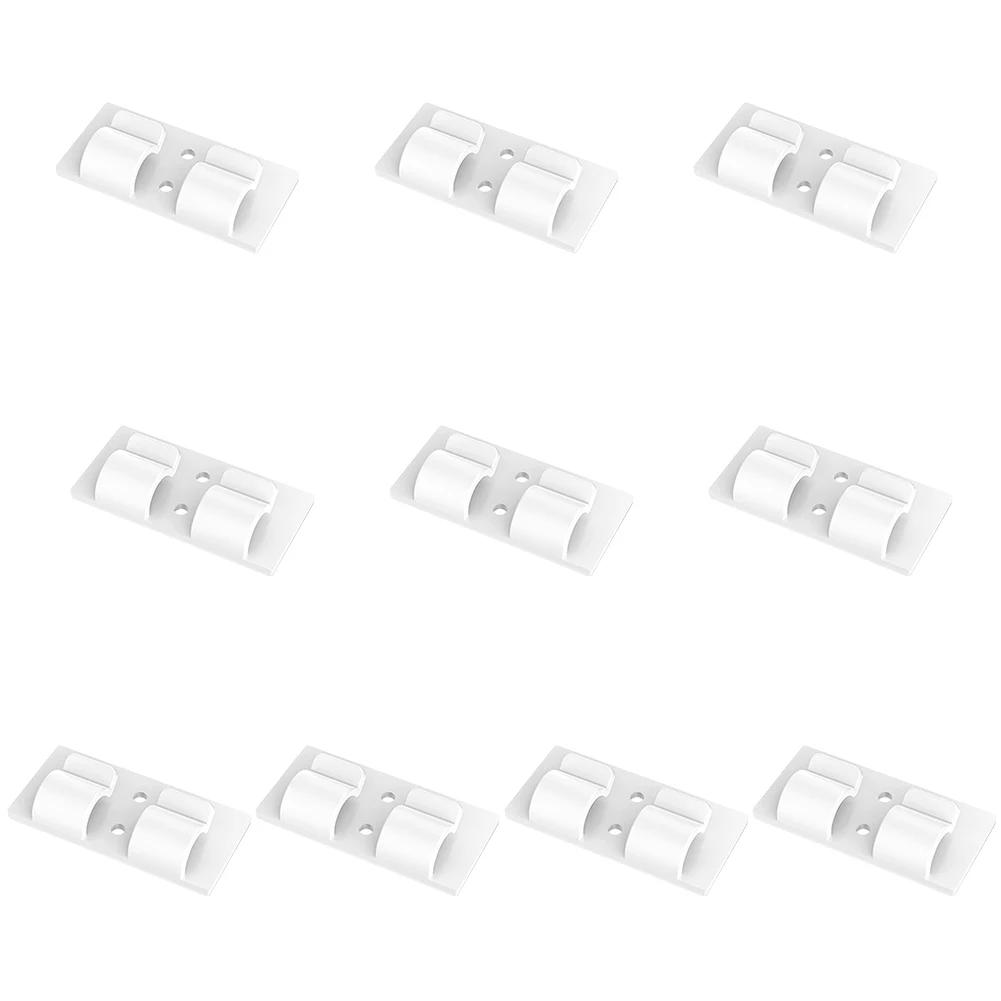 10 шт. зажимов для уличных гирлянд с водонепроницаемыми клейкими полосками, крючки для украшений на открытом воздухе, устойчивые к ультрафиолетовому излучению держатели для веревок