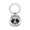 Bernese Mountain Dog, Berner Sennenhund - Geometric Keychain with a Photo and the Inscription
