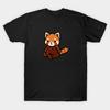 Asian Size Cotton Unisex Tshirt Print T-shirt Red Panda T-shirt No-Cut Print Regular Fit